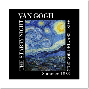 Van Gogh - The Starry Night Stylized T-Shirt Posters and Art